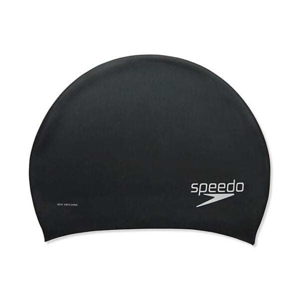 Speedo Silicone Long Hair Cap In Black Small