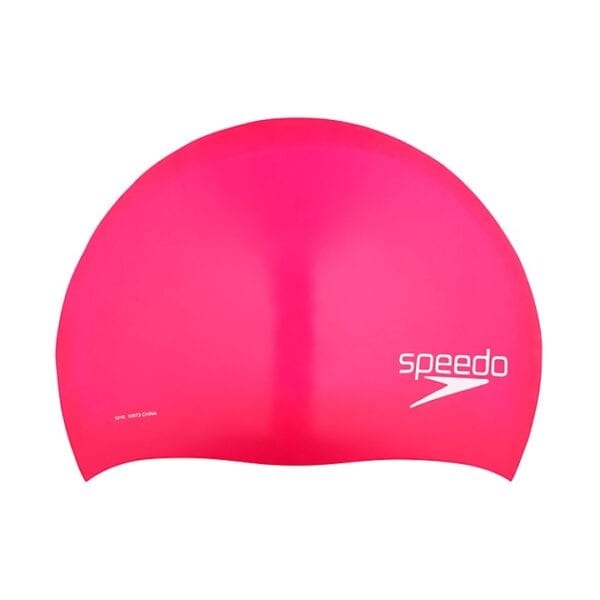 Speedo Silicone Long Hair Cap In Pink Small