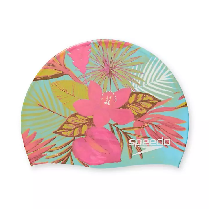 Speedo Silicone Floral Printed Cap