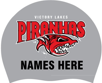The logo of piranhas names here with a red fish on it.